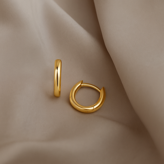 Yellow Gold Oval Earrings