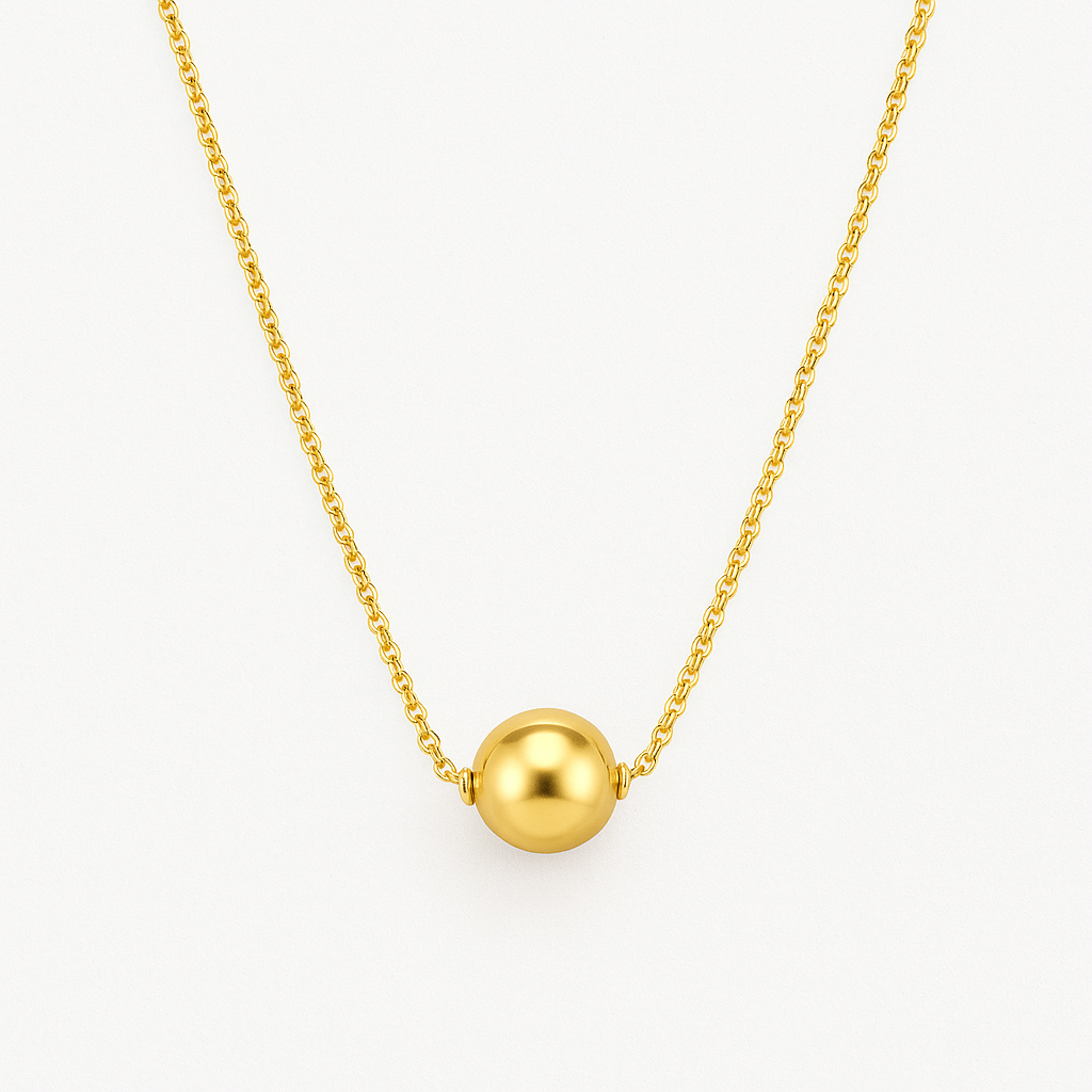 Yellow Pearl Pendant Necklace
