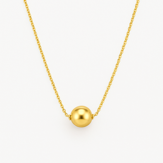 Yellow Pearl Pendant Necklace