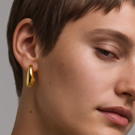 Classic wide creoles - gold