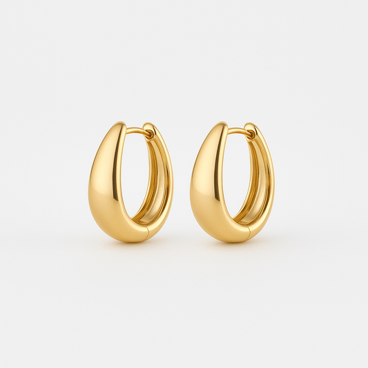 Classic wide creoles - gold
