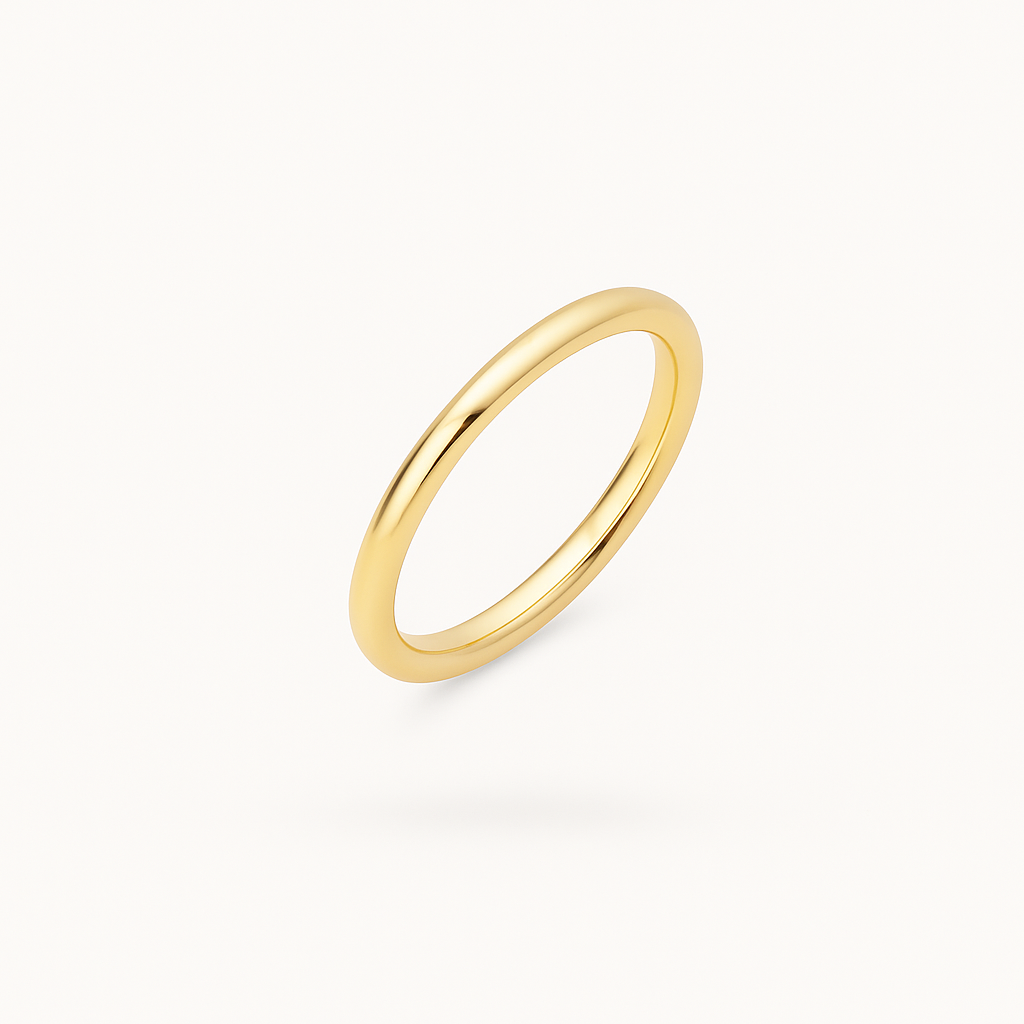 Yellow Gold Beaded Motif Ring